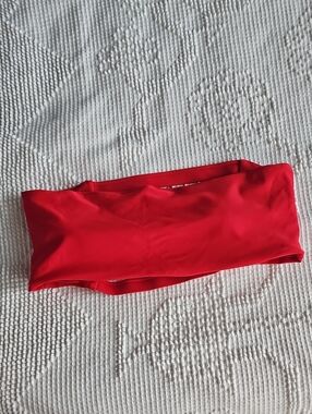 Strapless Red Bandeau Bikini Top - Women Swim Bikini